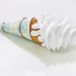 溶け始めた　ソフトクリームブローチ　