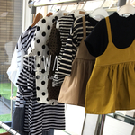 オリーブ色のcotton babyビスチェ