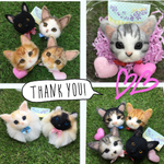 Sol&Luna様 猫 羊毛フェルトストラップ