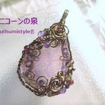 スーパーセブンペンダント（ワイヤーアートジュエリー☆ワイヤーアクセサリー☆ワイヤーラッピング天然石ネックレス）