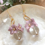 花ぽんぽん  ピアス（ピンク）