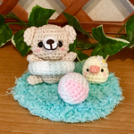 水遊びくまさん＊ひよこ＊あみぐるみ