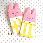 [ふく様専用] うさぎさんの抱っこ紐よだれカバー イエロー×ピンク