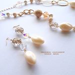 ◆ANTIQUE DROP◆ピアス（ホワイト）※イヤリングに変更可能　白or生成り
