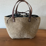 本革持ち手 スクエアトートバッグ