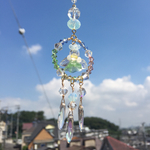 天使のドリームサンキャッチャー(クリアグリーン)