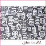 50×110カットクロス　マイケル ミラー/Michael Miller "Put A Lid On It" Grey