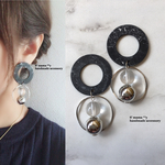 ❇️大理石調 circle monotone pierce ＊＊Acryl plate