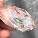 虹入り 水晶 海星 流水 ネックレス