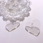 *⋆1ペア(2個)★♡ハート♡クリア★ピアス★アクリル