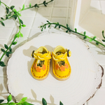 ミニチュア ストラップ flower シューズ（イエロー×オレンジ）