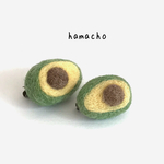 羊毛フェルト アボカドのコロコロコロンブローチ