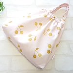 《kimikimi-3様オーダー品》ゴムくち巾着☆おばあちゃんの知恵袋   Cherry&Cherry  ピンク