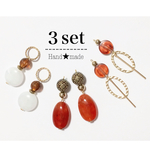 【3set】大ぶりピアス・イヤリング