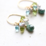 14KGF　emerald peridot　labradorite appetite　 pierce[kgf0229] 