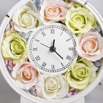 【送料無料】花時計＊アーティフィシャルフラワー＊フラワーアレンジメント＊花＊カラフル＊マカロン＊ふんわり＊誕生日プレゼント＊ウェディング＊結婚祝い＊贈り物＊フラワーギフト＊ラッピング無料＊