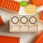 【オリジナルスタンプ】  NEW : 記録用 時計トリプル スタイル スタンプ - ビックサイズ - BC28