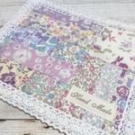 《sale》リバティパッチ＊ミニマット＊パープル