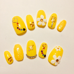 ✴︎yellow✴︎お花ネイルチップ