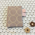 ほぼ日手帳カバー ハンドメイド ミナペルホネン tambourine ピンクベージュ