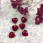 #95 チェリーハートピアス/イヤリング