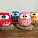 ゆーちむ様専用♡福・梟♪手作り ふくろう 縮緬ふくろうさん 四羽