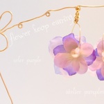 flower hoop earring♡hydrangea.purple