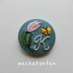 刺繍ブローチ【Ｋ】チューリップ