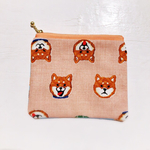 新作 和の柴犬×お煎餅ミニポーチ