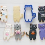 立ってる猫ちゃん【縦 8cm】クッキー型・クッキーカッター