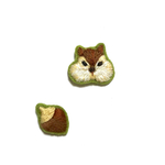 リスとどんぐりのピアス