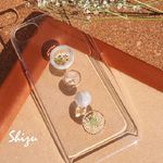 送料無料＊ナチュラル押し花iPhoneケース/ライトグレー