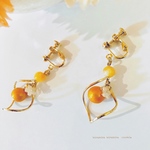 再販6✨オレンジ🍊ケーキ、イヤリング