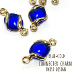  青【6個】twist  design  connecter