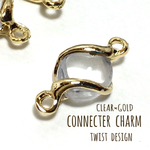  透明【6個】twist  design  connecter
