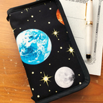 万年筆のためのペンケース*きらきら惑星・ブラック