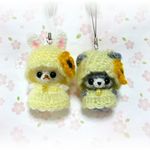 ✿ｋ…様専用✿あみぐるみ✿うさぎちゃん🐰＆柴犬ちゃん❢ストラップ♪