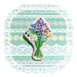 刺繍ブローチ＊花束