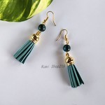 アパタイトとタッセルピアス/イヤリング  
