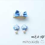 【リンクコーデセット】ベビーキッズヘアクリップ  ピアス