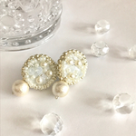 再販♡【ビーズ刺繍】✨ホワイトサマーパール(ピアス)