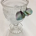 紫陽花フラワータッセルピアス モブグリーン