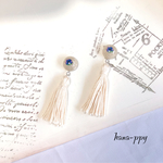champagne flower tassel ピアスorイヤリングor樹脂ピアス