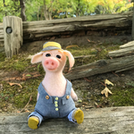 羊毛フェルト インテリアの 人形  ブタ ハンドメイド