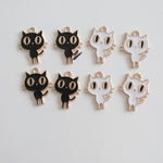 猫パーツ ねこ ピアス パーツ ネコ チャーム ハンドメイド イヤリング 