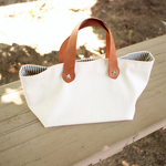 ヌメ革×帆布 スタースタッズトートバッグ 