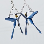 3D flying model , royal blue