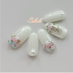 【再販】シフォン×フラワーネイル♡