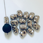 シルバー ビーズ そら豆 アクリル 