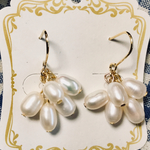 華やかな淡水パールピアス